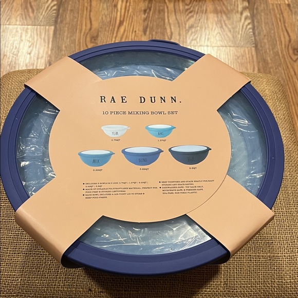 Rae Dunn Blue and White Mixing Bowl Set - Picture 1 of 3